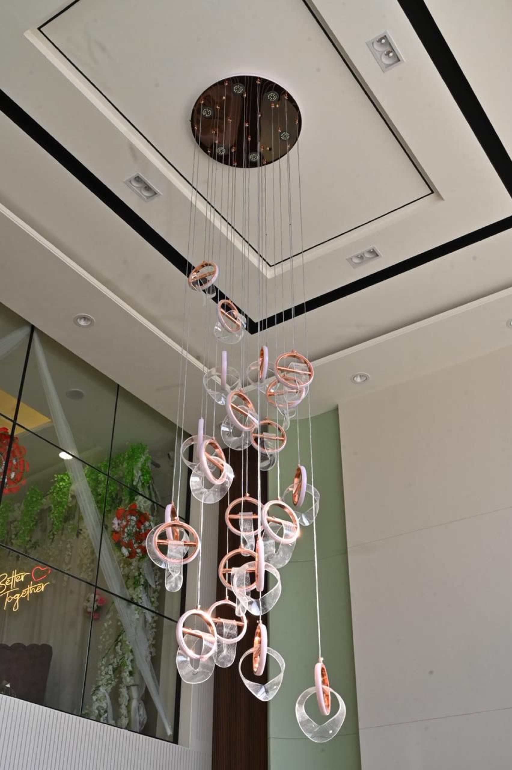 Chandelier in Mangalam Hotel dining hall